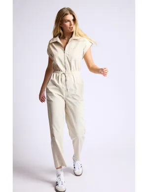 Farm Fresh Zip Up Jumpsuit, Natural