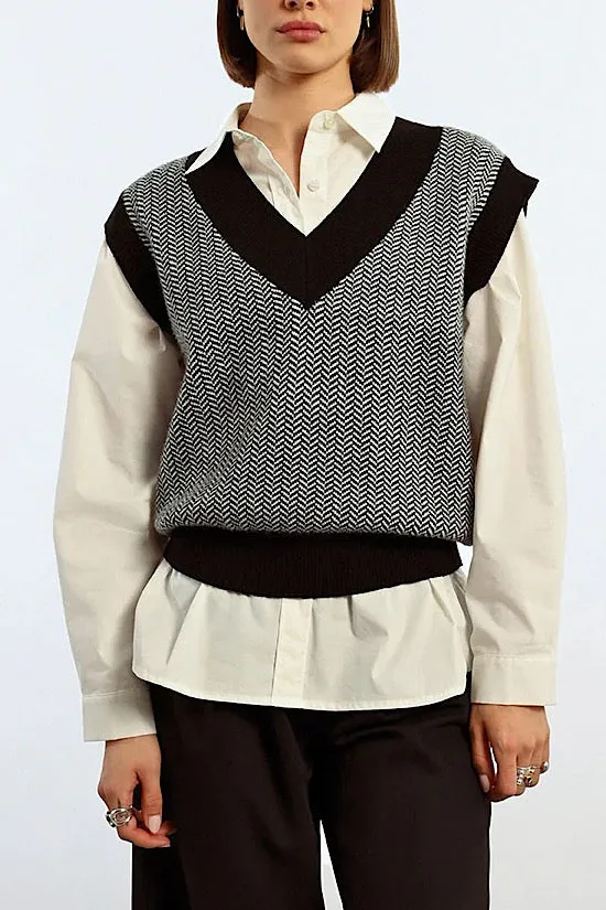 FINAL SALE: MB Sleeveless Knit Sweater