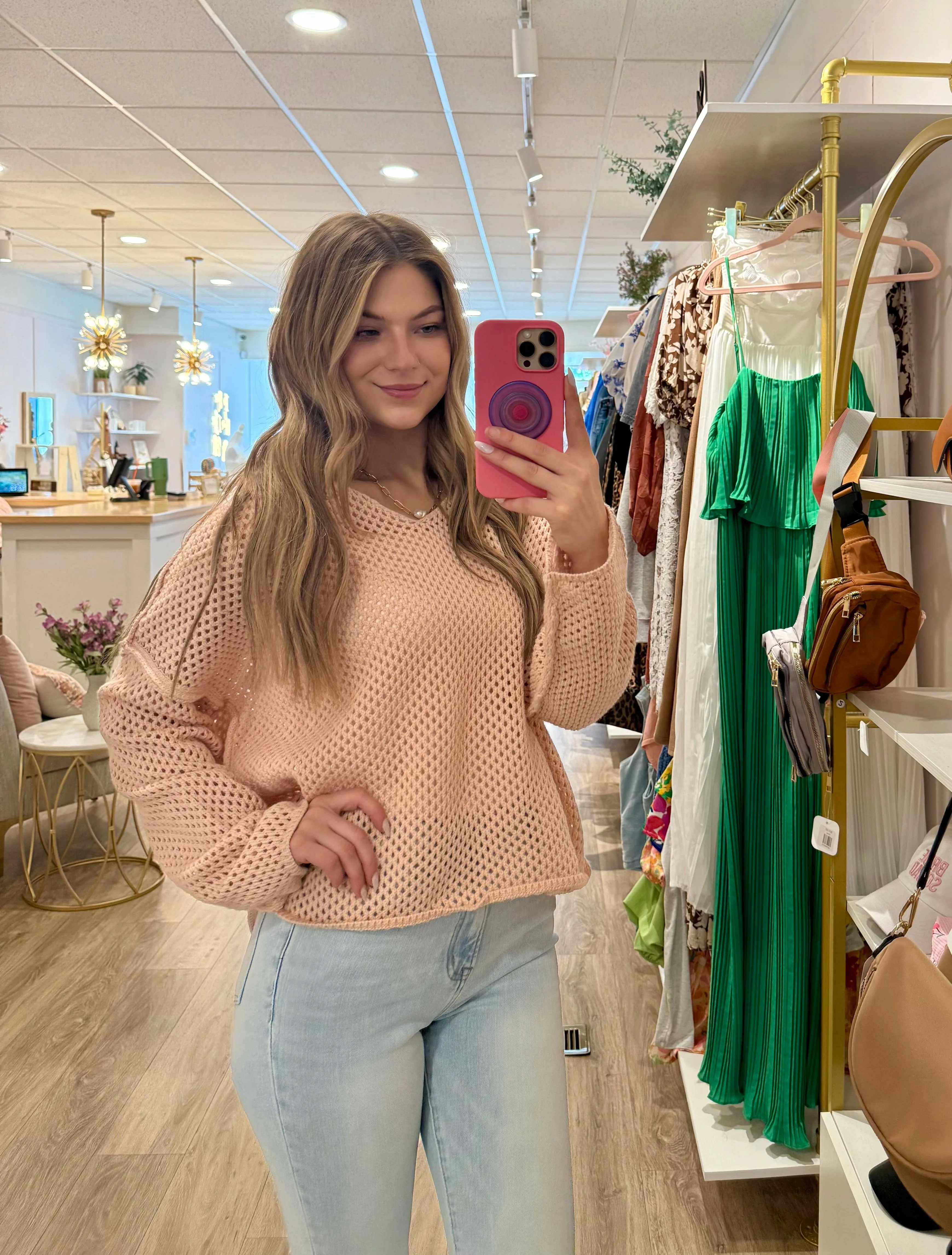Fishnet Sweater Top