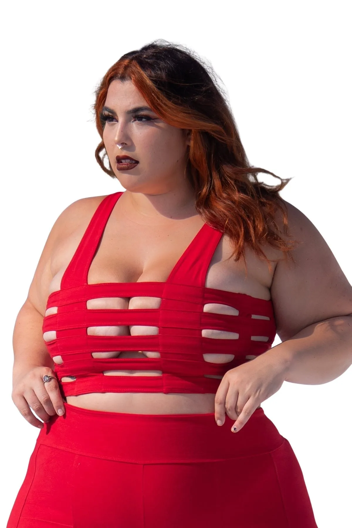 Five and Diamond Deluxe Cage Bra - cotton