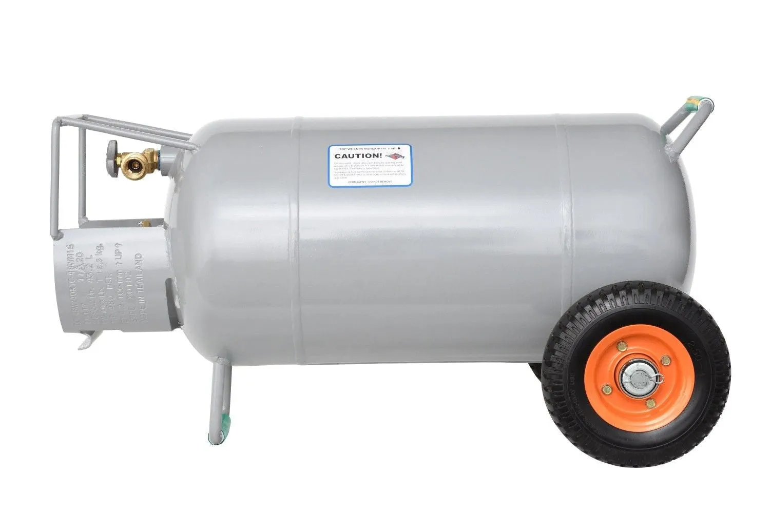 Flame King 40lb Horizontal & Vertical Propane Cylinder with OPD & Wheels