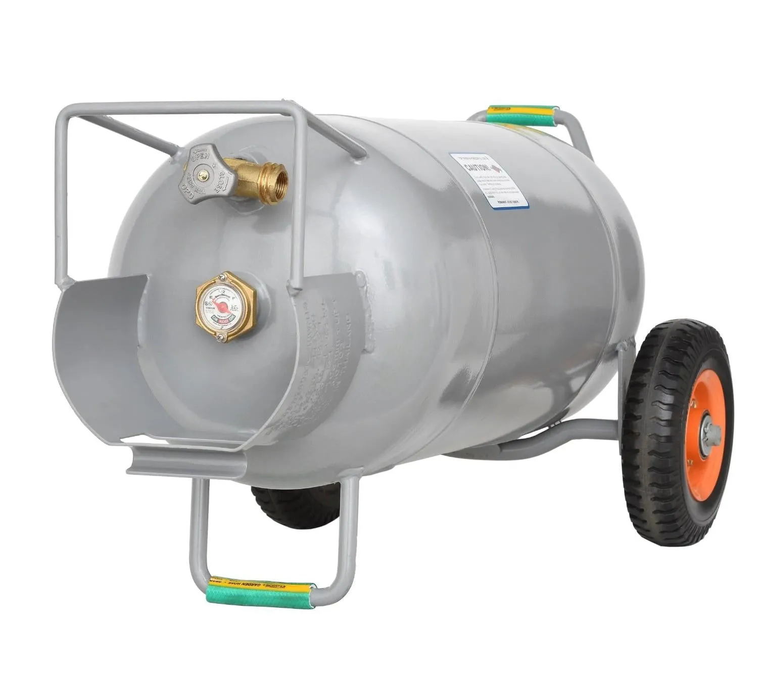 Flame King 40lb Horizontal & Vertical Propane Cylinder with OPD & Wheels