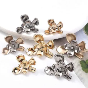 Floral Metal Shank Buttons 30 Pack (3 Colors)