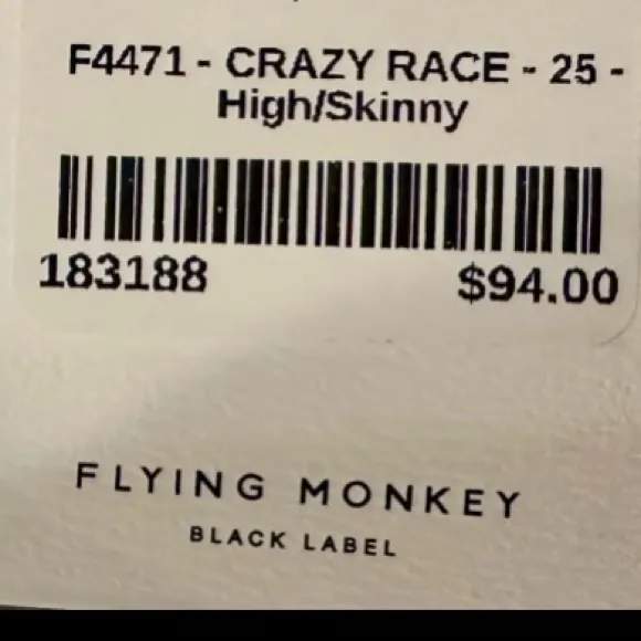 Flying Monkey Crazy Race High Rise Super Soft Skinny Jeans