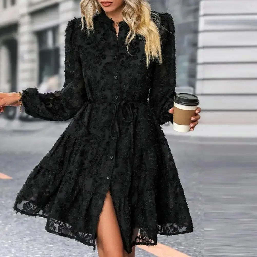 Georgina - Elegant A-line lace midi dress