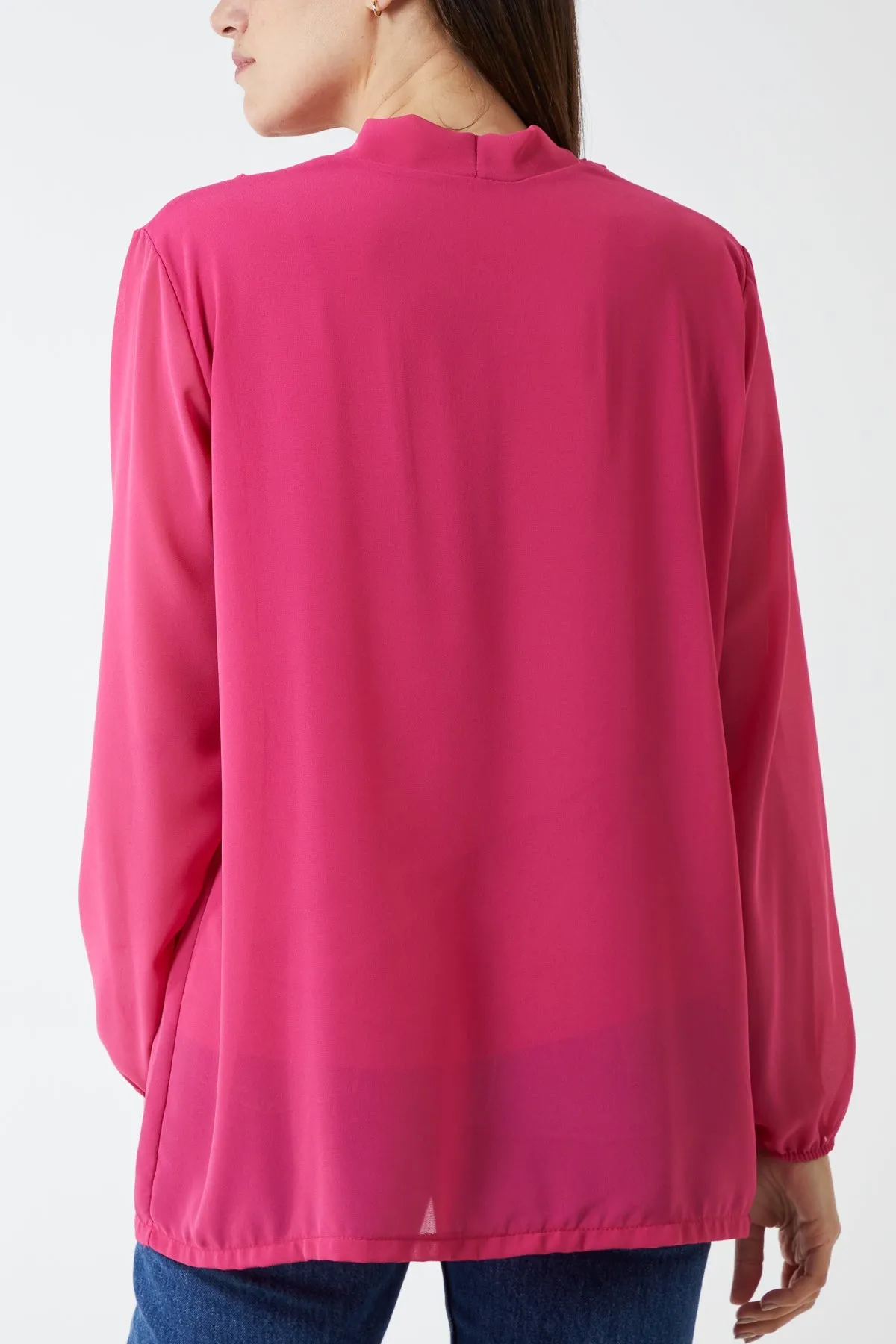 Gold Button Detail Blouse