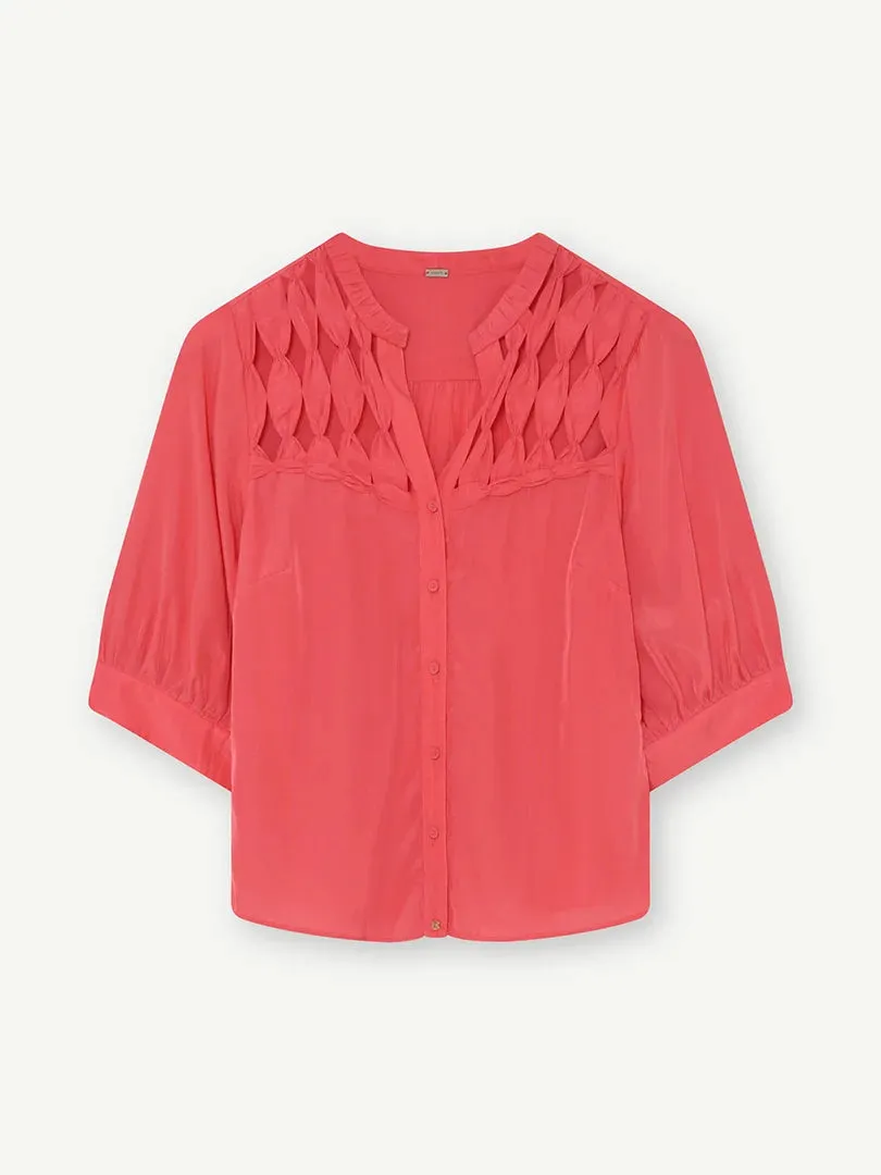 Gustav Carmen Coral Knot Detail Shirt