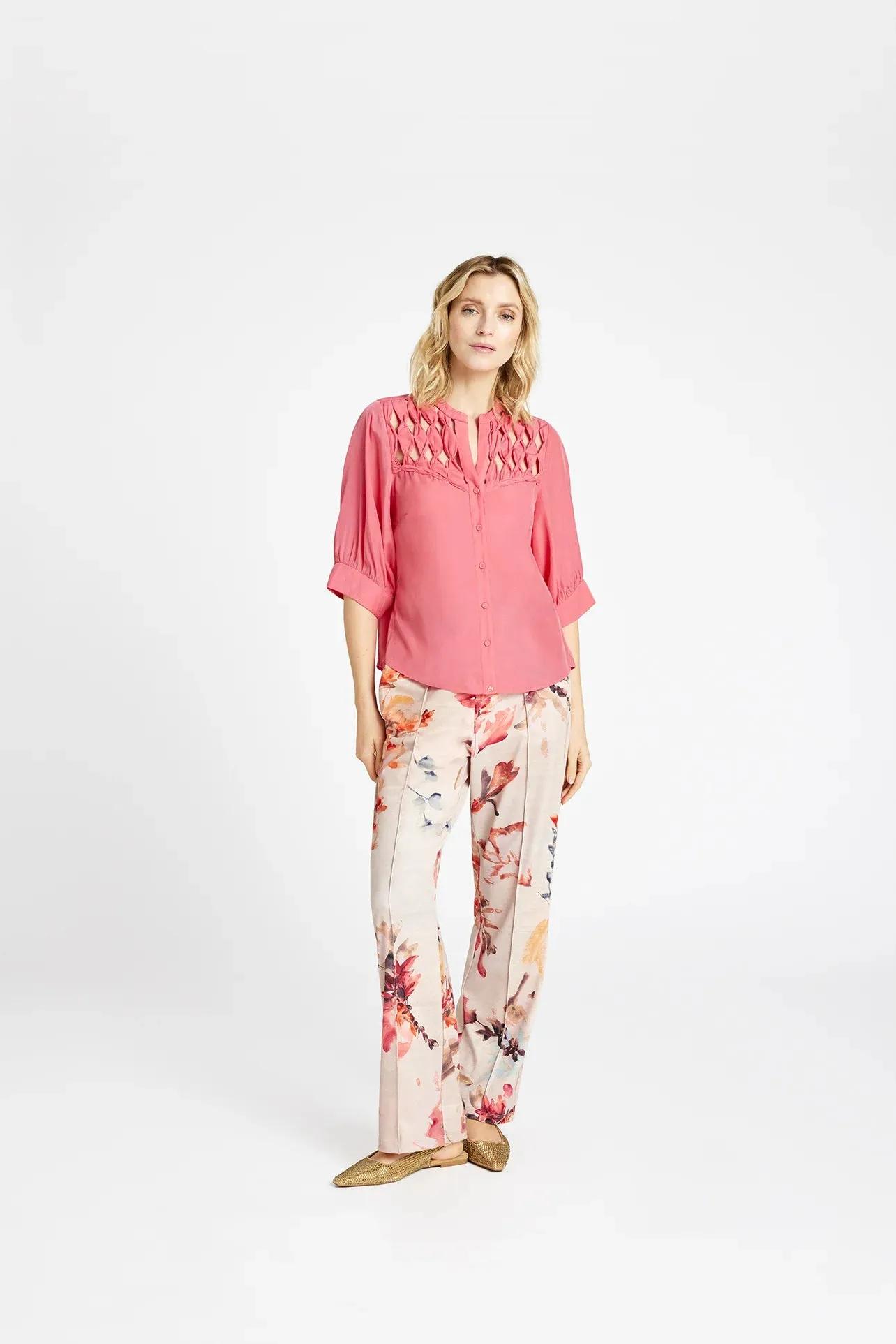Gustav Carmen Coral Knot Detail Shirt