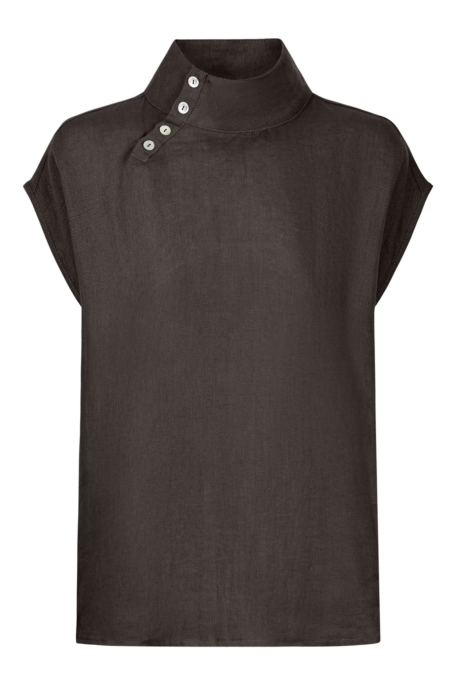 Halcyon Button Top - Oyster