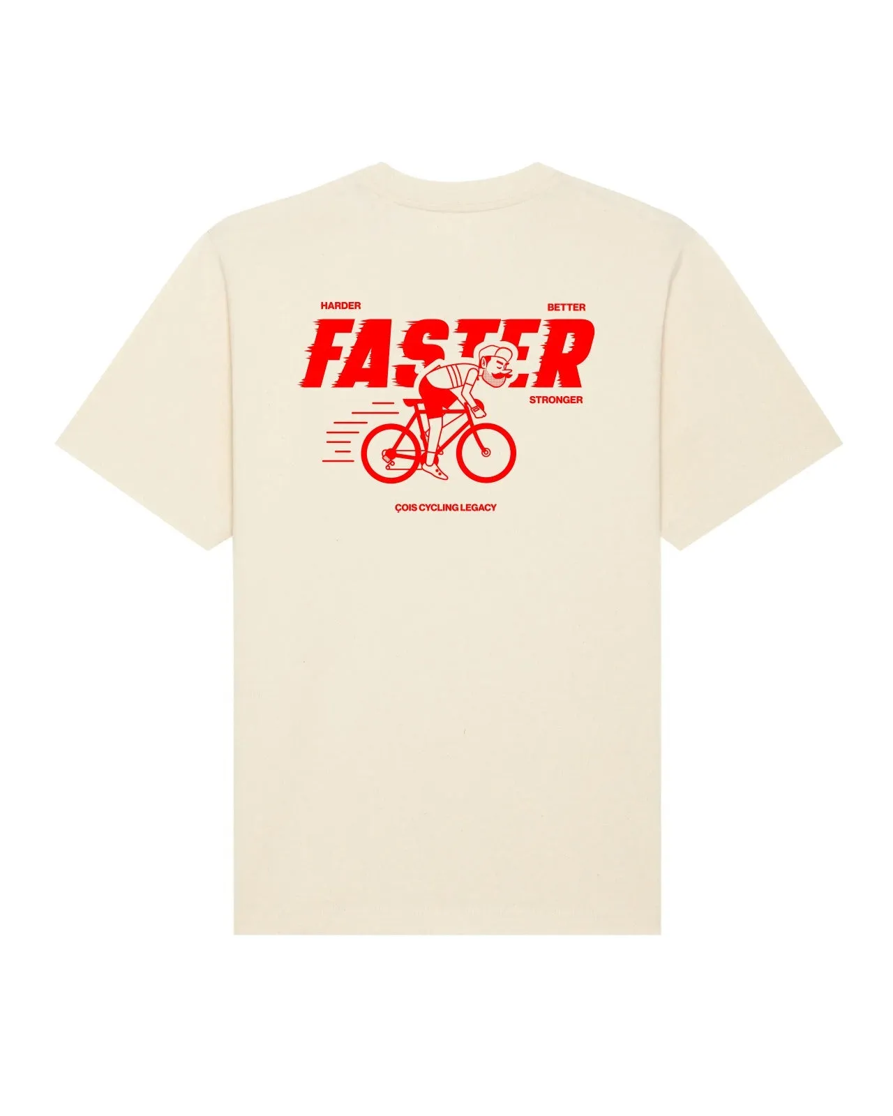 Harder better faster stronger oversized unisex cycling T-shirt (natural)