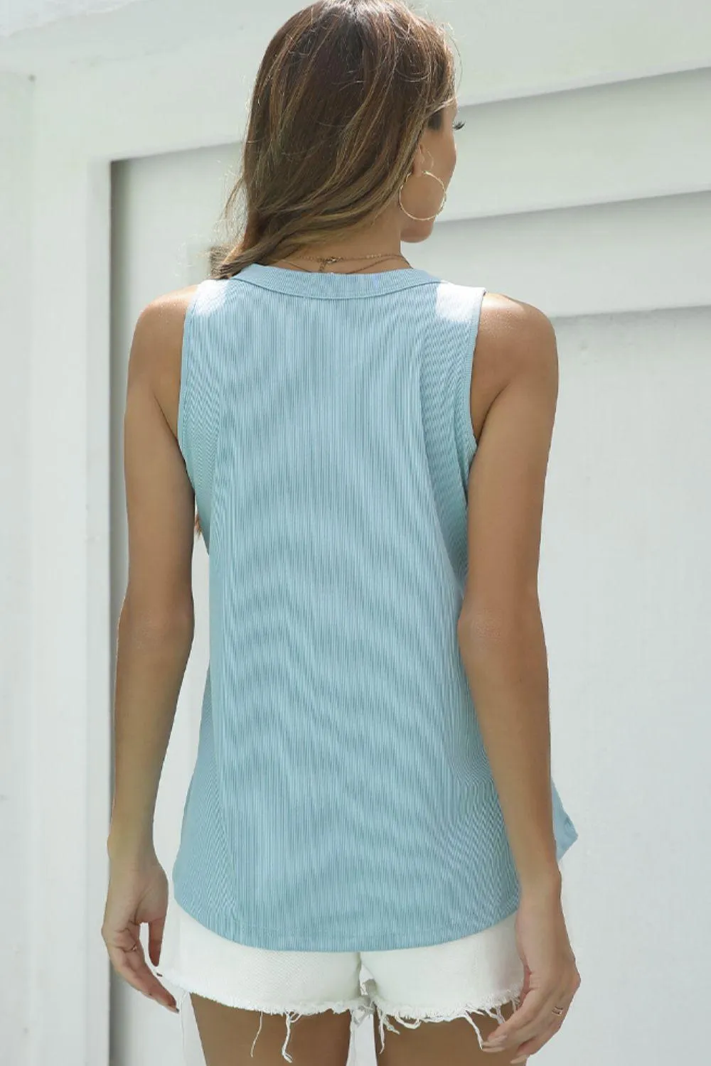 Hazel Blues® |  Basic V-Neck Tank