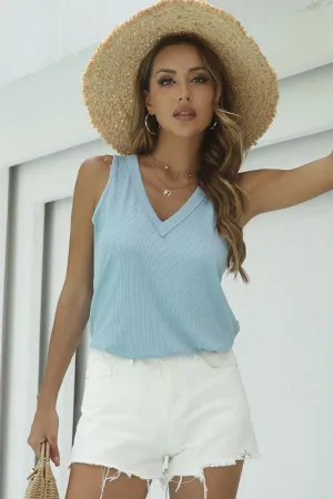 Hazel Blues® |  Basic V-Neck Tank