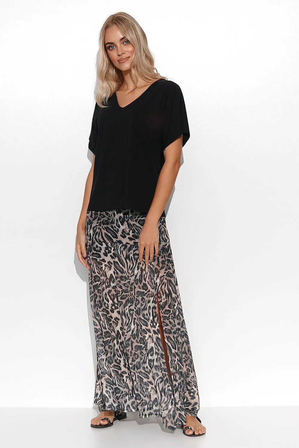 Heart Neck Loose-Fit Blouse