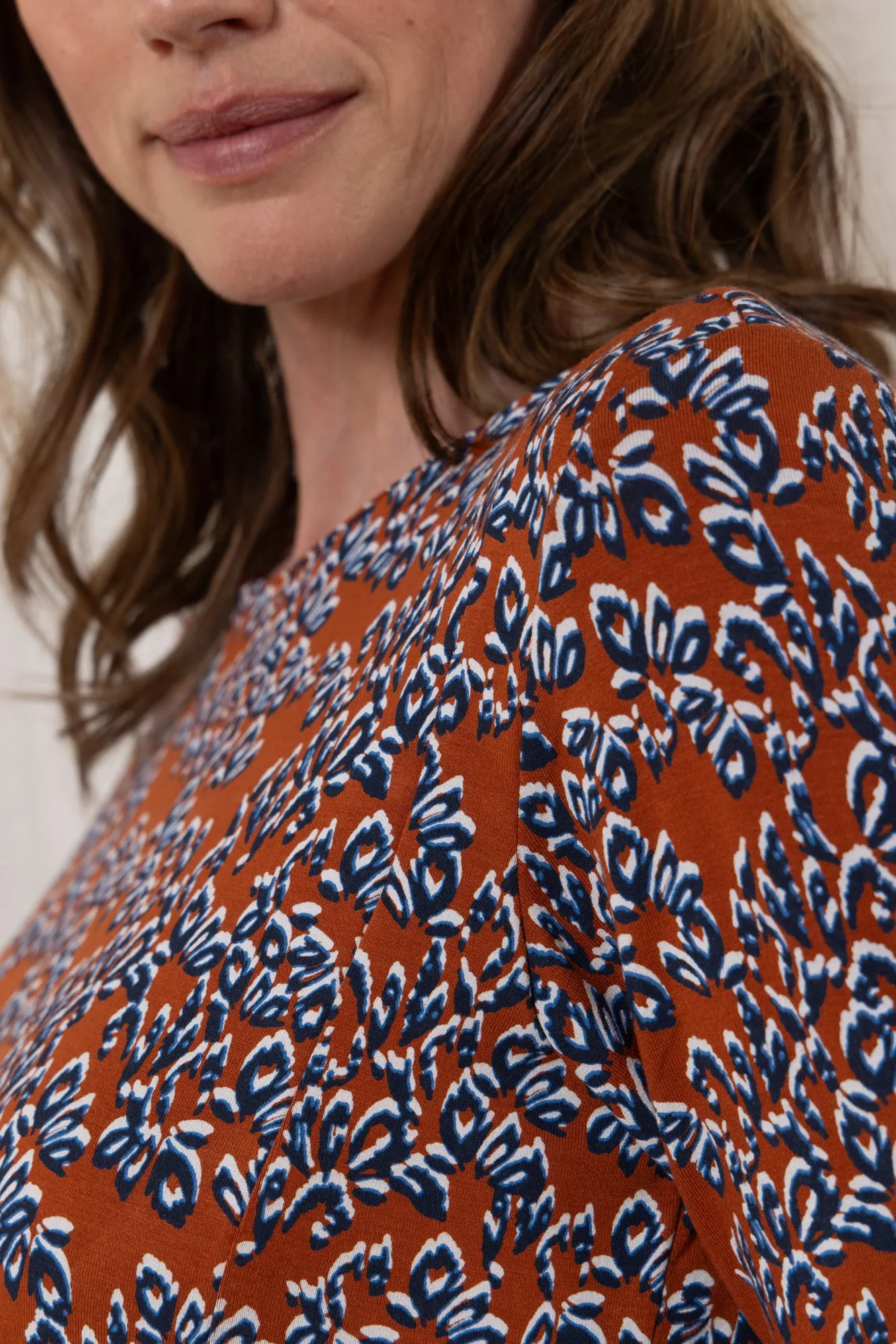 Helen Knee-Length Jersey Shift Dress