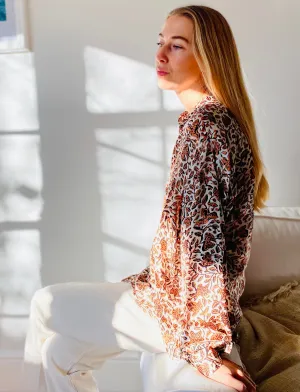 HOTEL The Fleurs Silk Blouse in Sunkiss