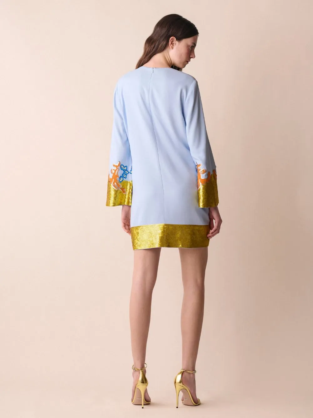 Hydra A-Line Embroidered Mini Dress