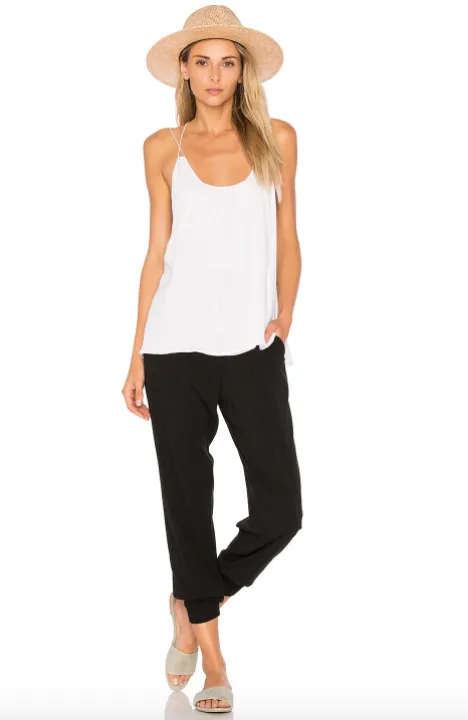 INDAH Tyga Cami strappy back top | Black & White