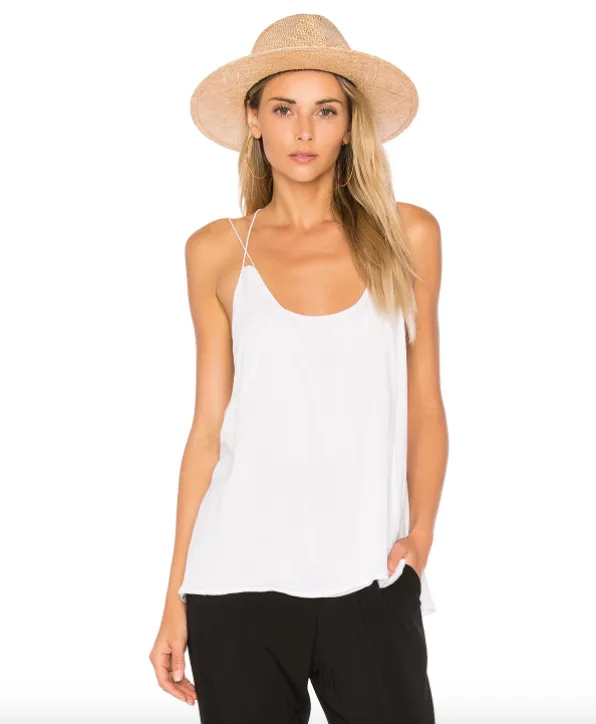 INDAH Tyga Cami strappy back top | Black & White