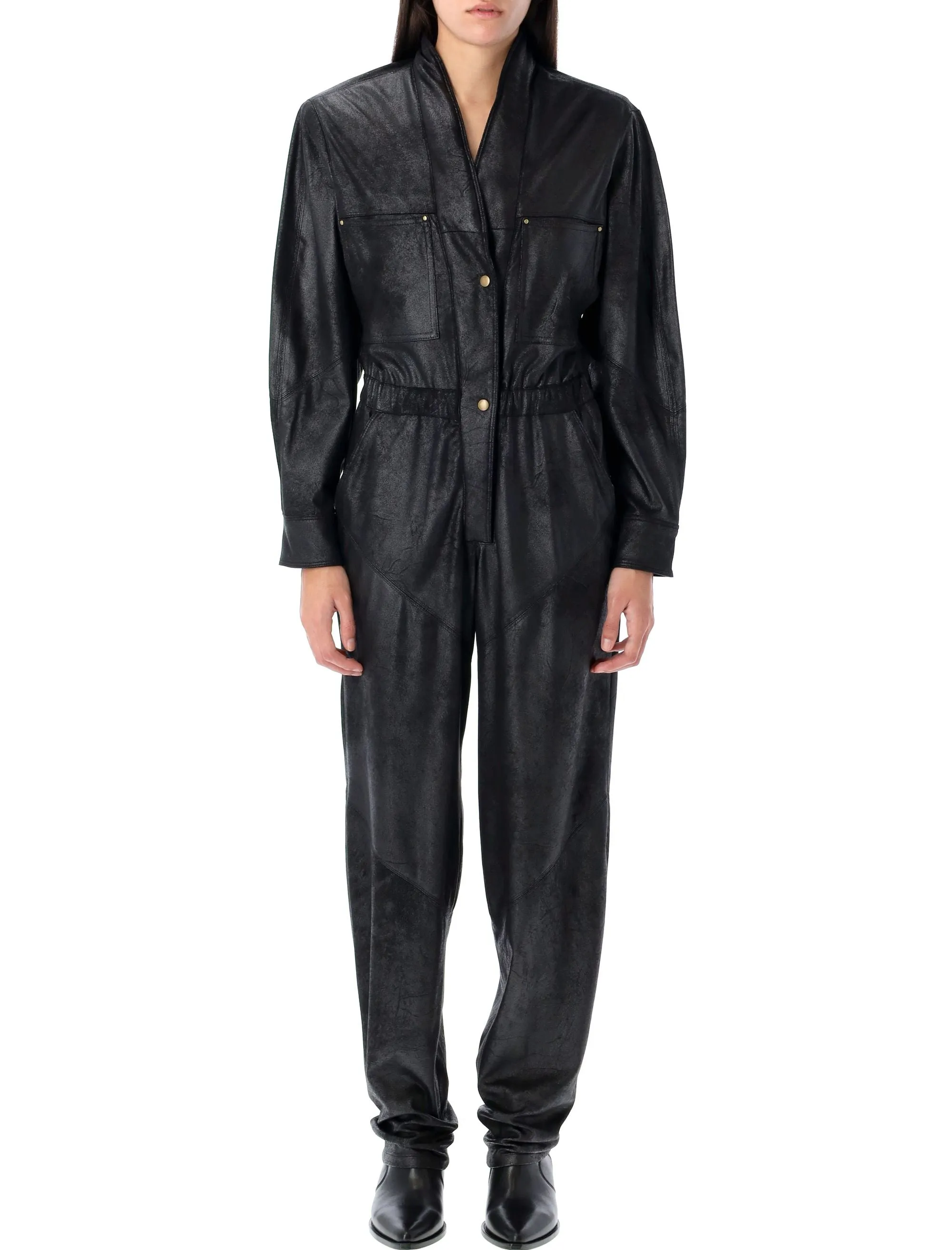 ISABEL MARANT Women's V-Neck Loose Fit Jumpsuit - Size 36