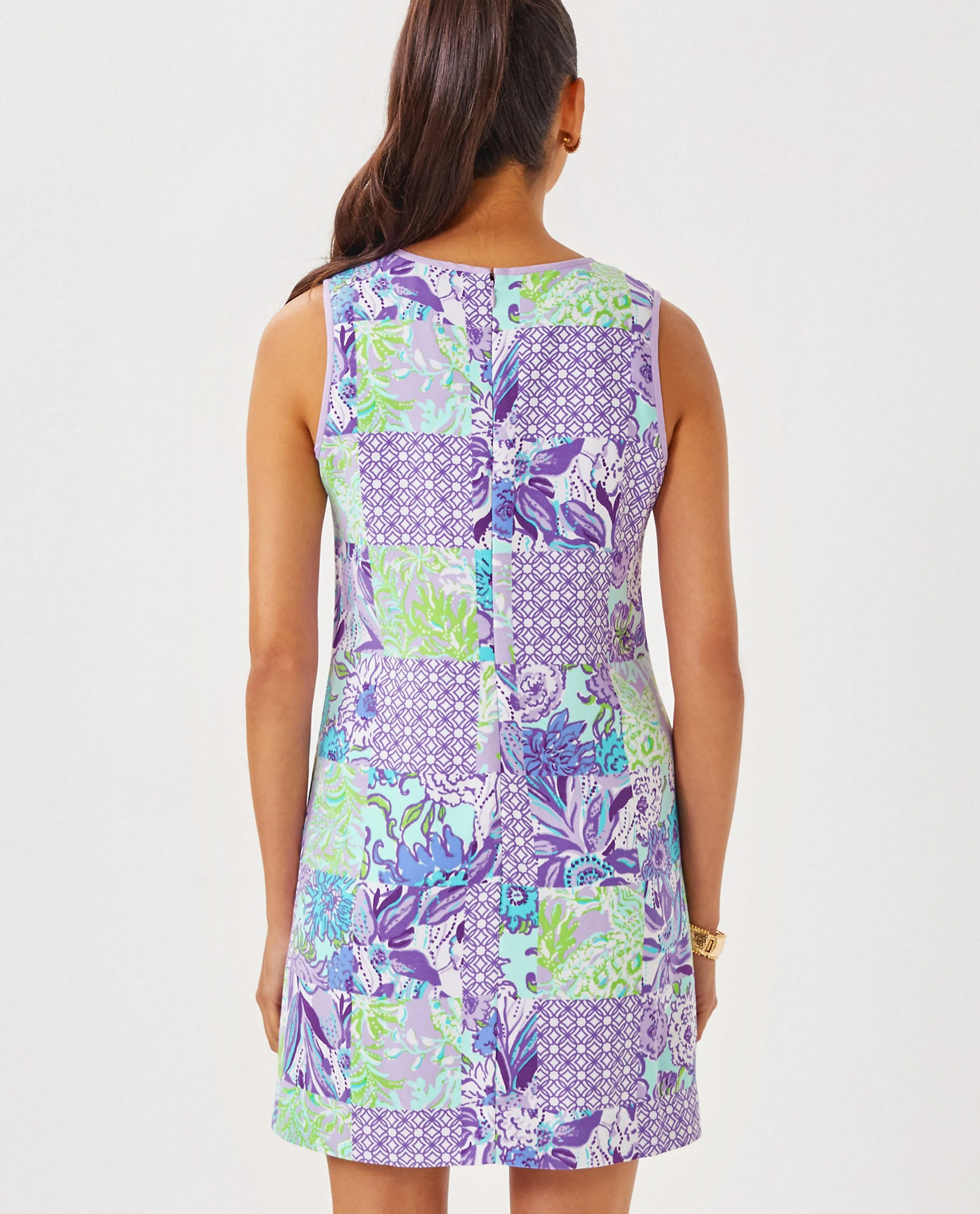 Julienne Shift Dress - Multi Juicy Story Patch