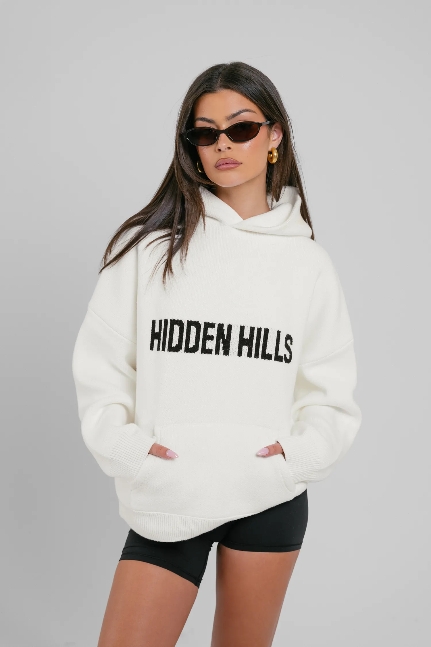 KNIT HOODIE OFF WHITE