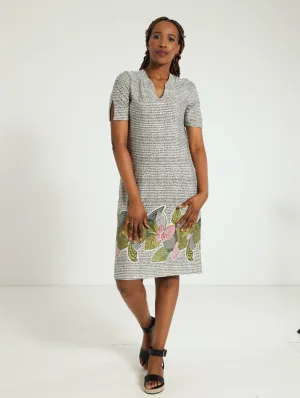 Knit Shift Dress - Brown