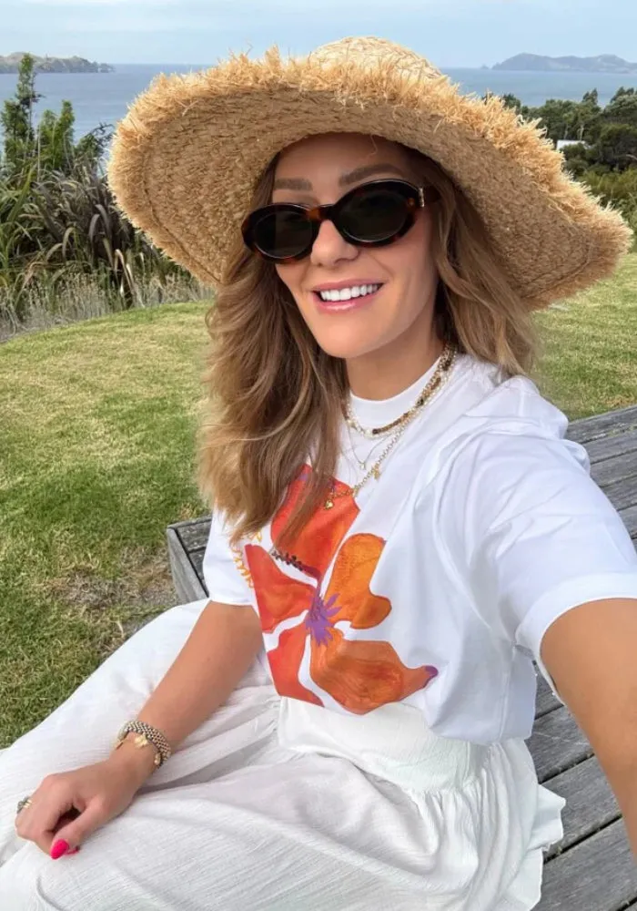 La Fleur Oversize Tee - White
