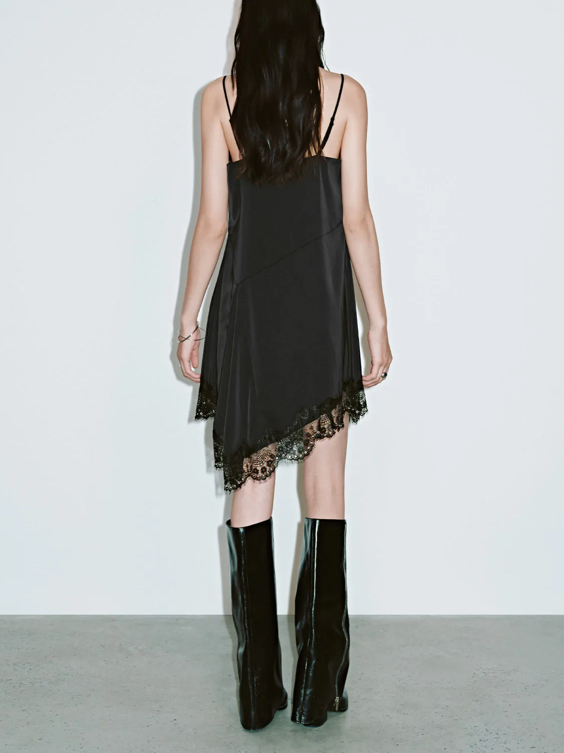 Lace Décor Cami A-Line Dresses