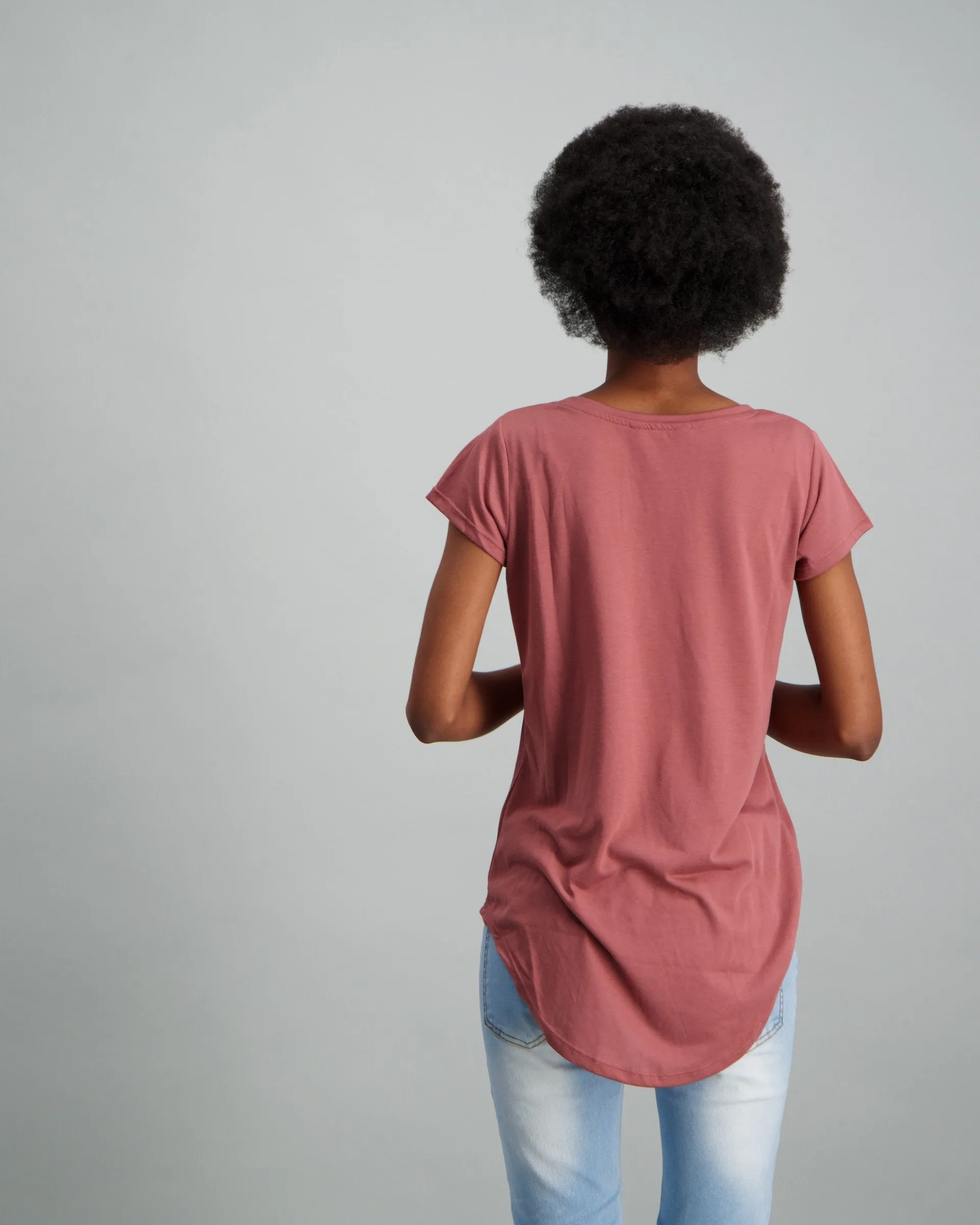 Ladies-Core Pocket T-Shirt - Mauve