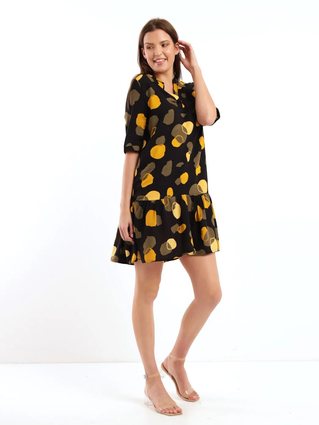 Ladies Drop Hem Shift Dress