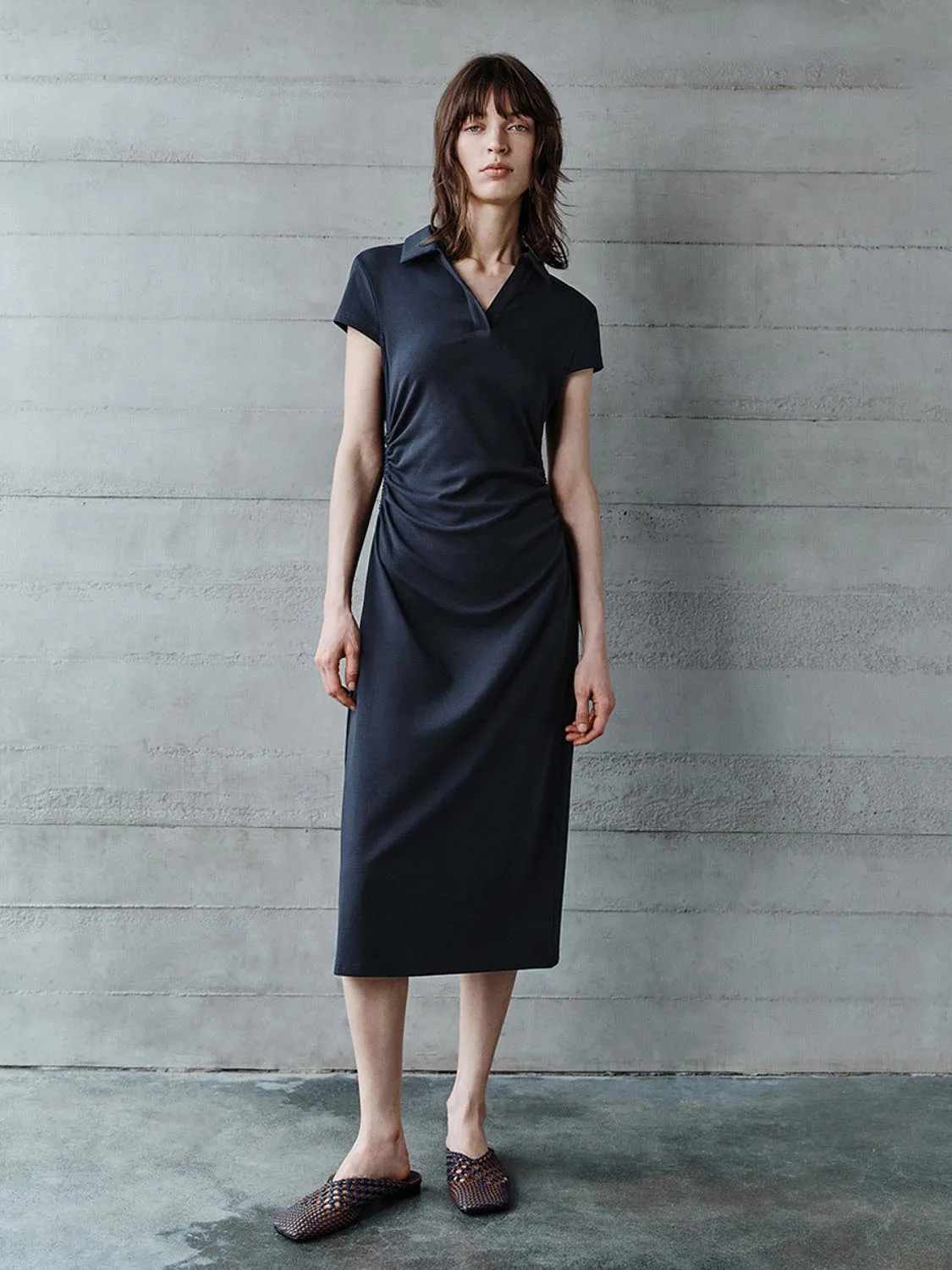 Lapel A-Line Dresses