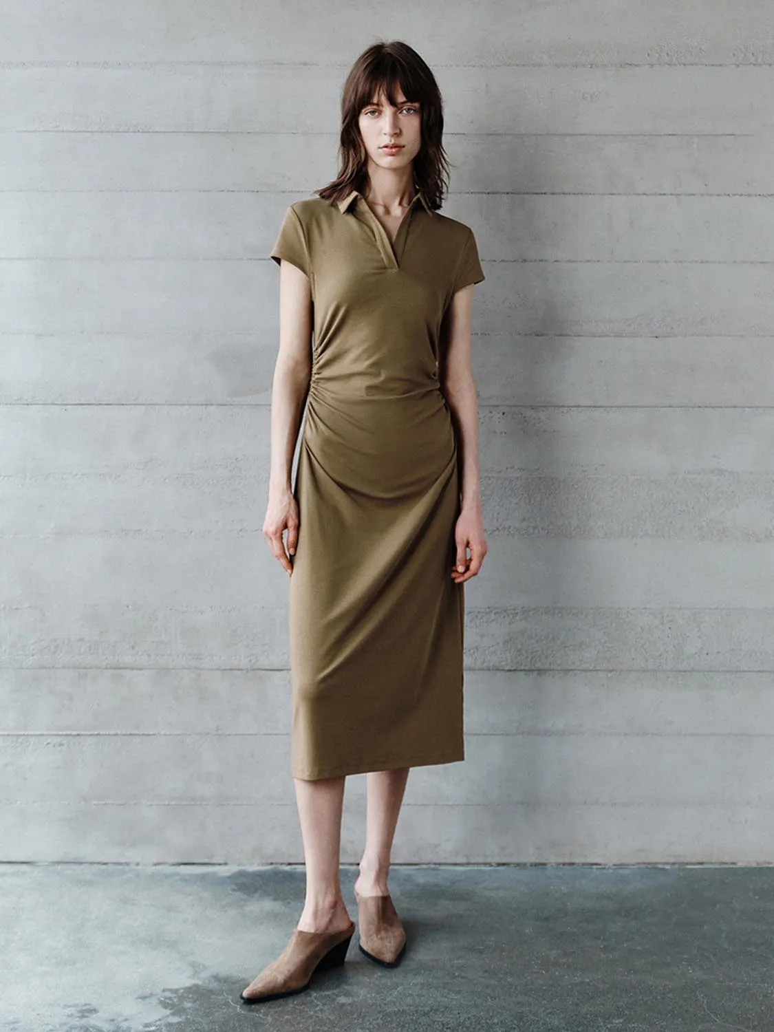 Lapel A-Line Dresses