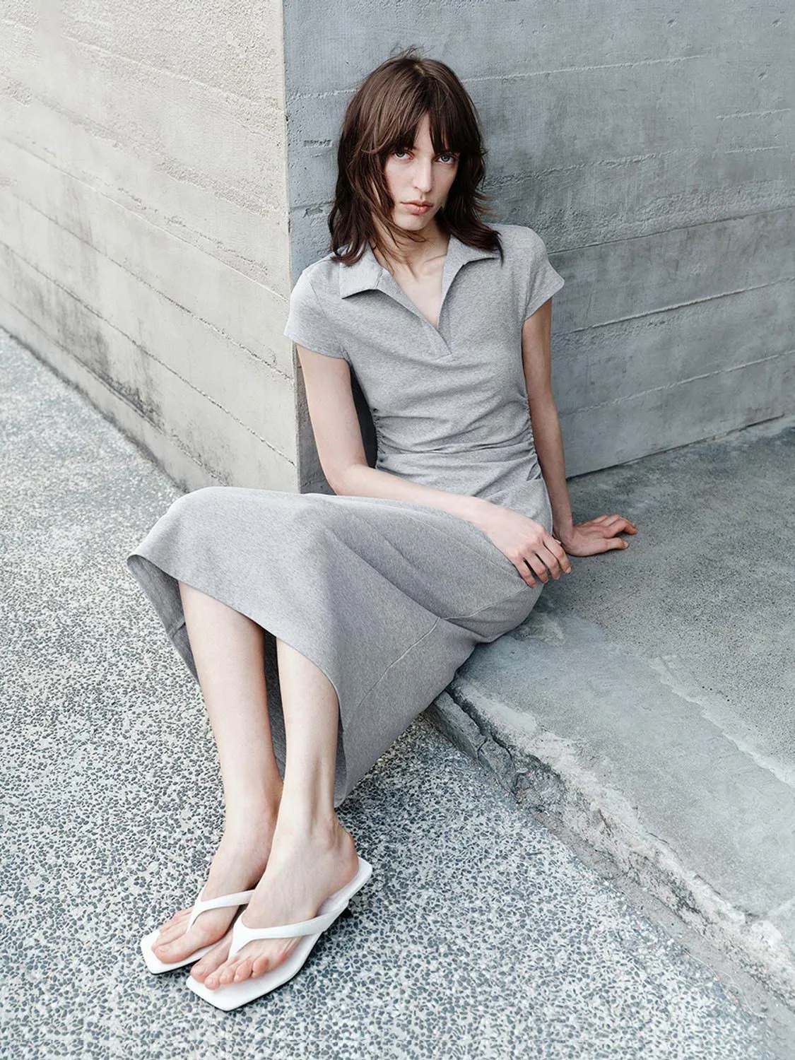 Lapel A-Line Dresses