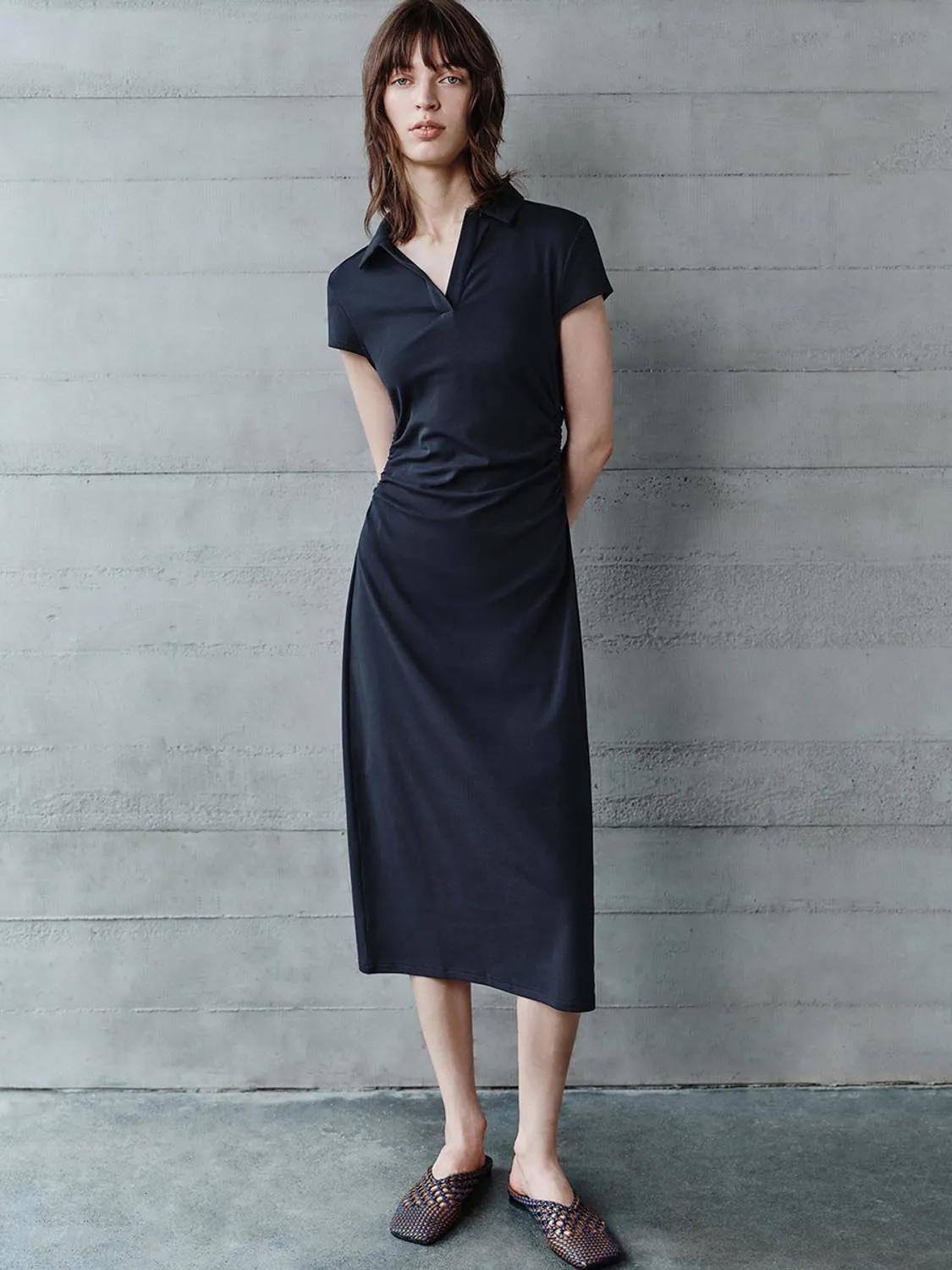 Lapel A-Line Dresses