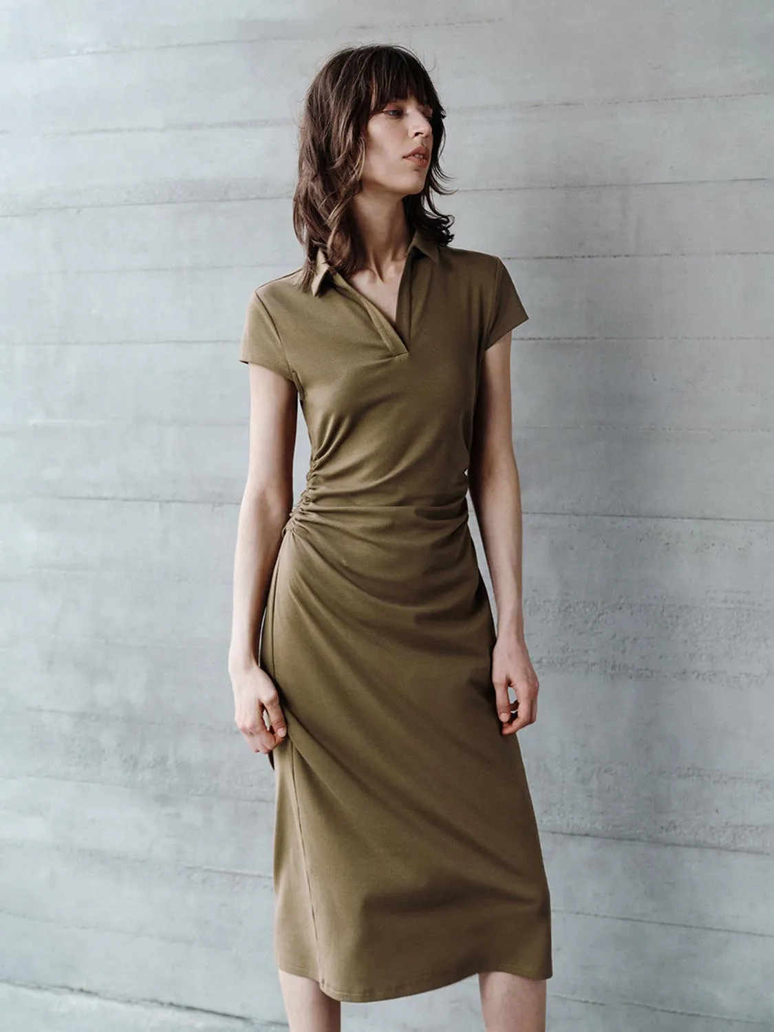 Lapel A-Line Dresses