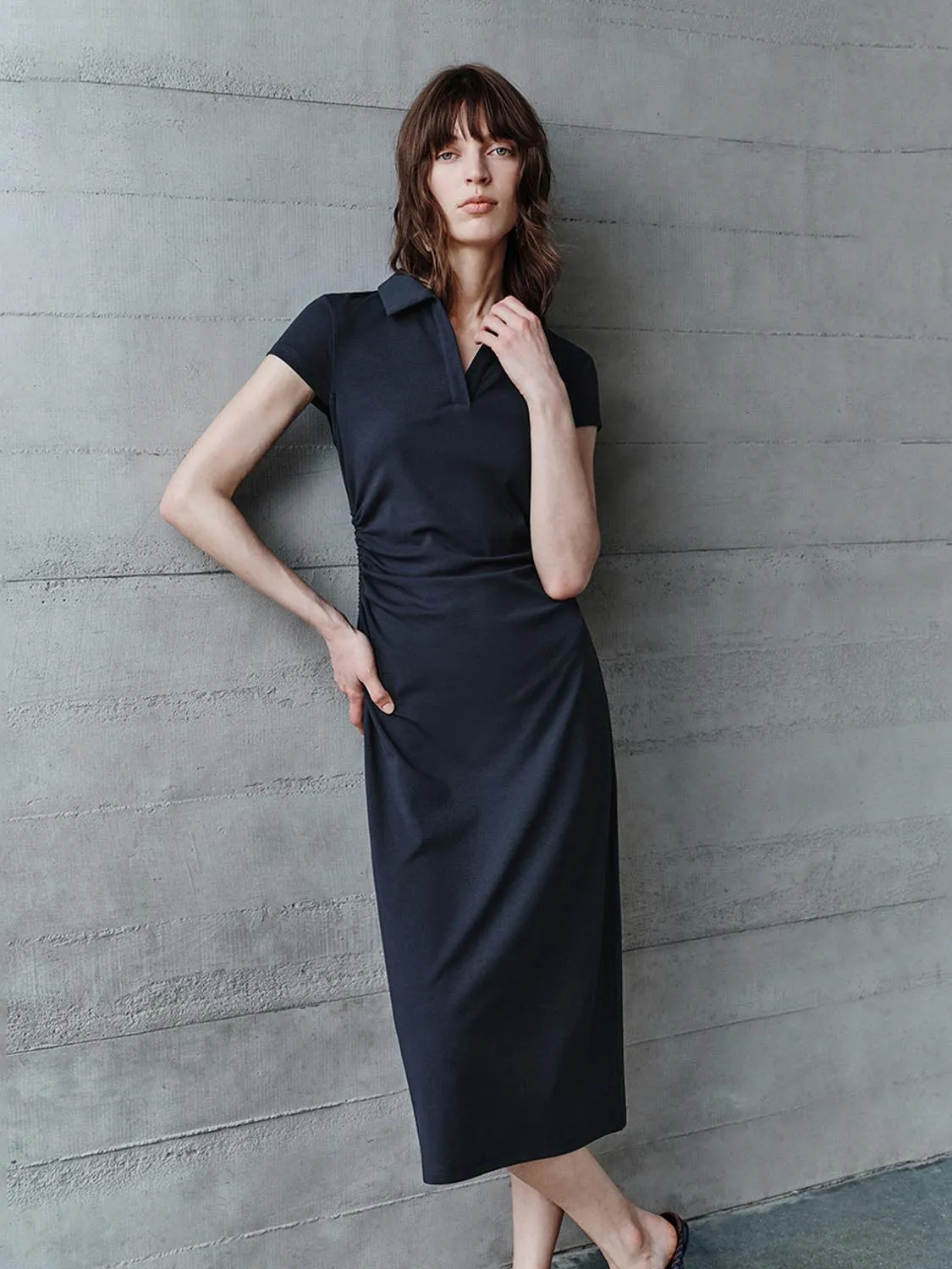 Lapel A-Line Dresses