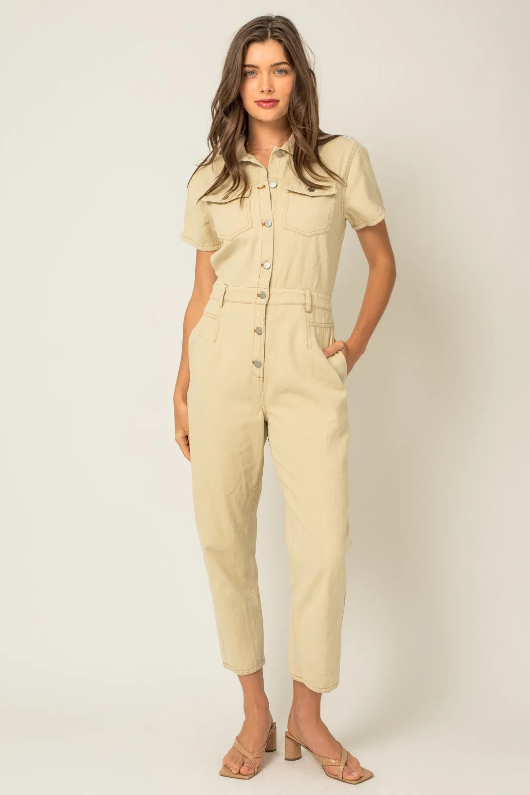 Last Call Denim Jumpsuit