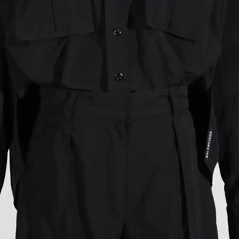 Long Sleeve Cargo Jumpsuit