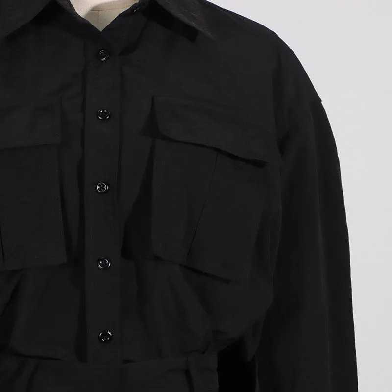 Long Sleeve Cargo Jumpsuit