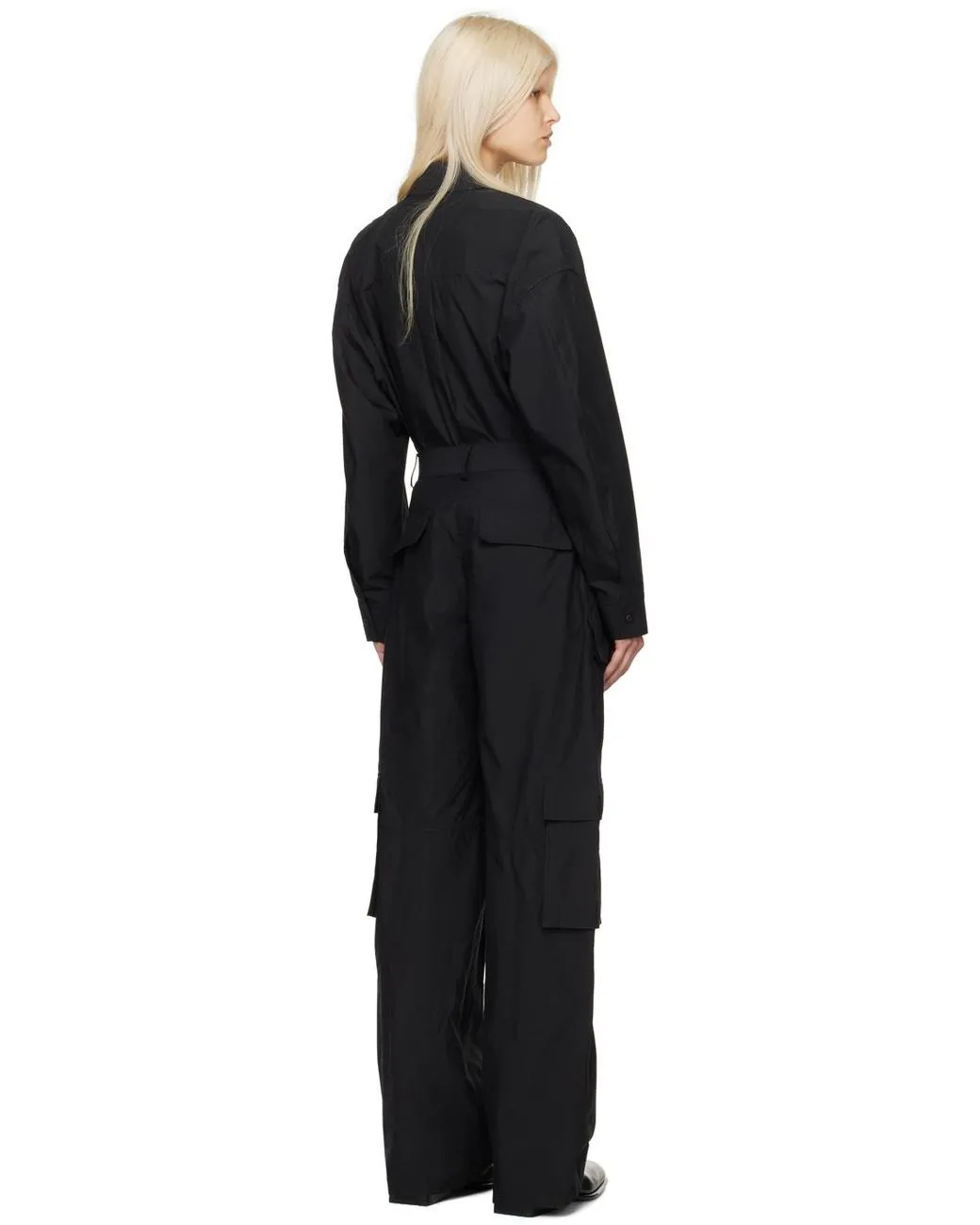 Long Sleeve Cargo Jumpsuit