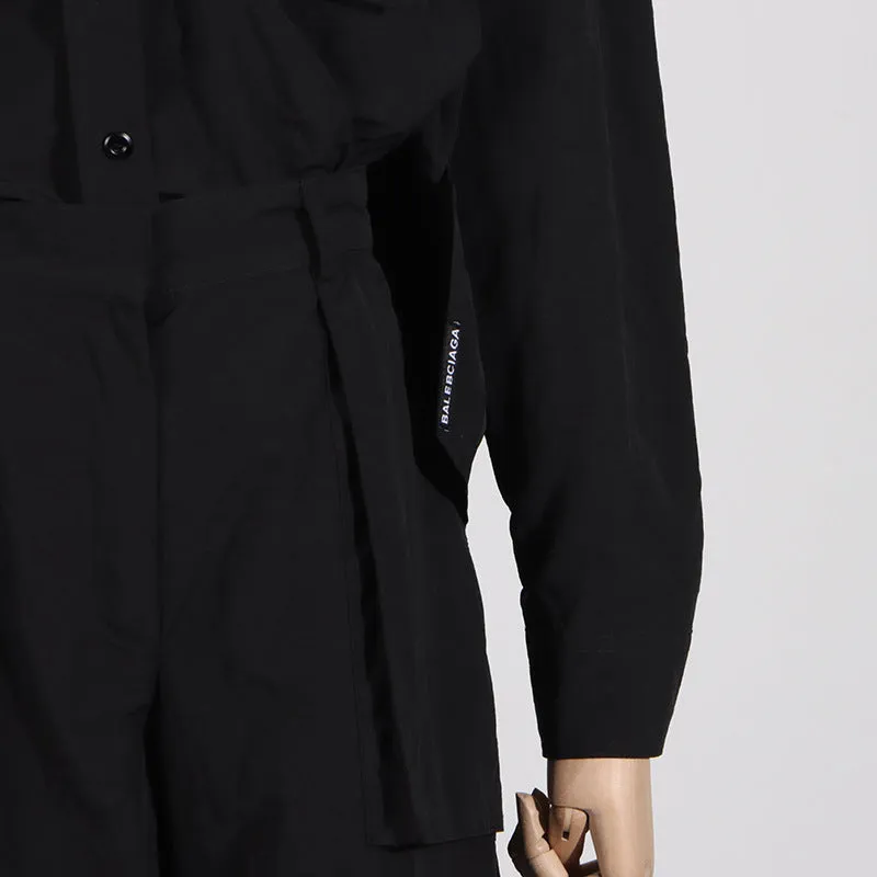 Long Sleeve Cargo Jumpsuit