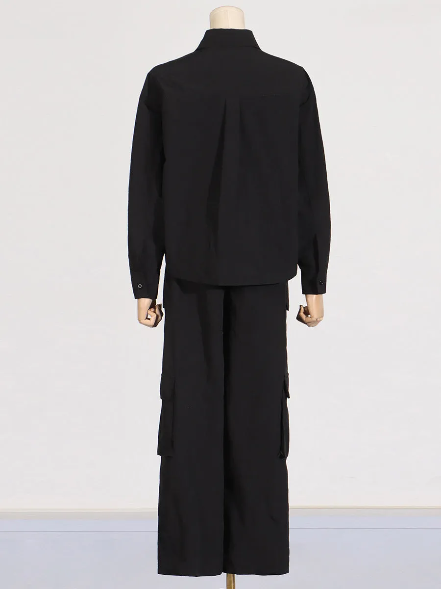 Long Sleeve Cargo Jumpsuit