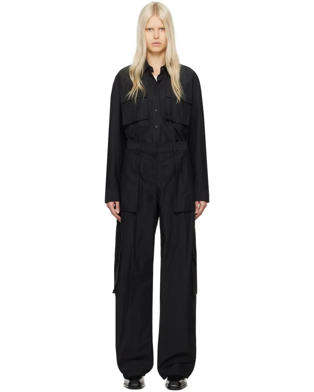Long Sleeve Cargo Jumpsuit