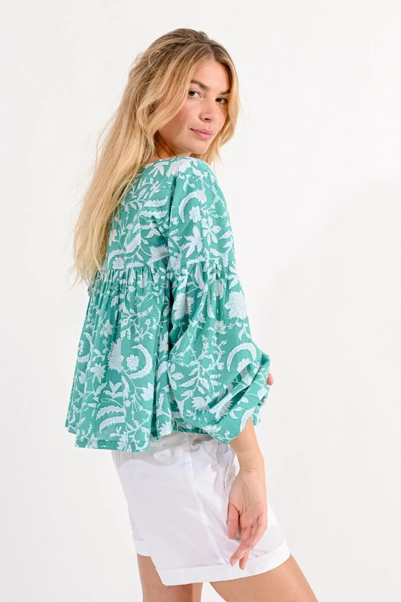 LOOSE FLORAL BLOUSE