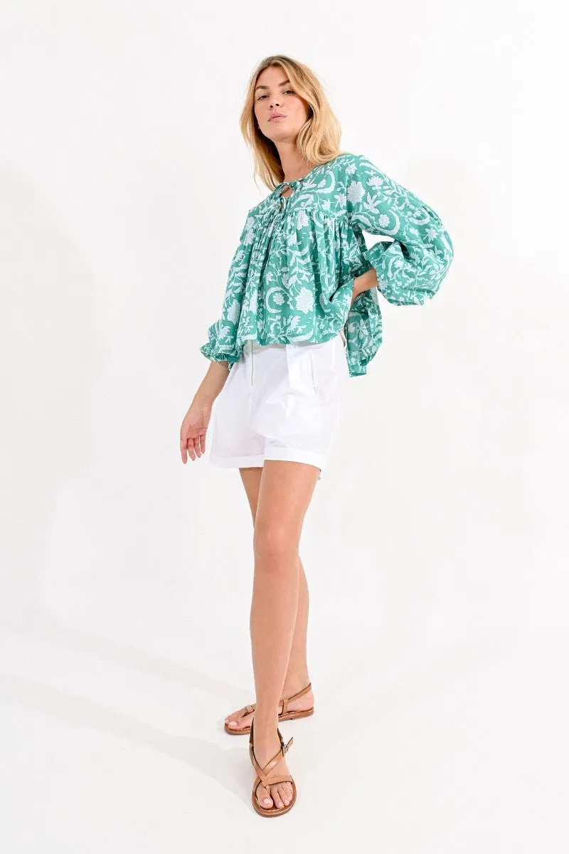 LOOSE FLORAL BLOUSE