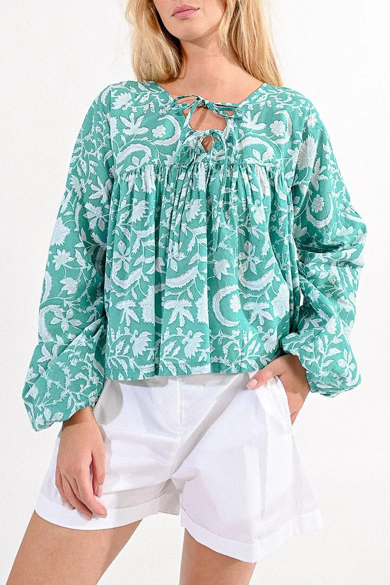 LOOSE FLORAL BLOUSE