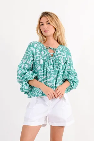 LOOSE FLORAL BLOUSE