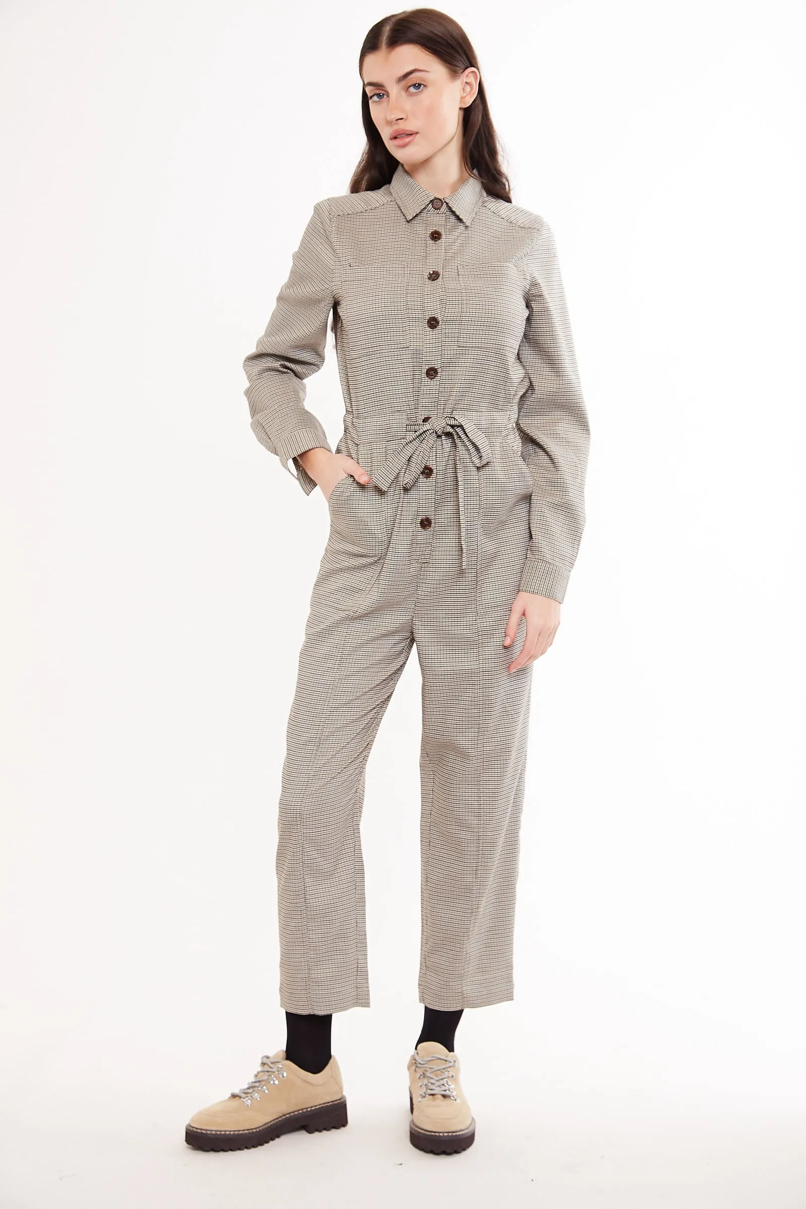 Louche Jamel Gentleman Check Jumpsuit