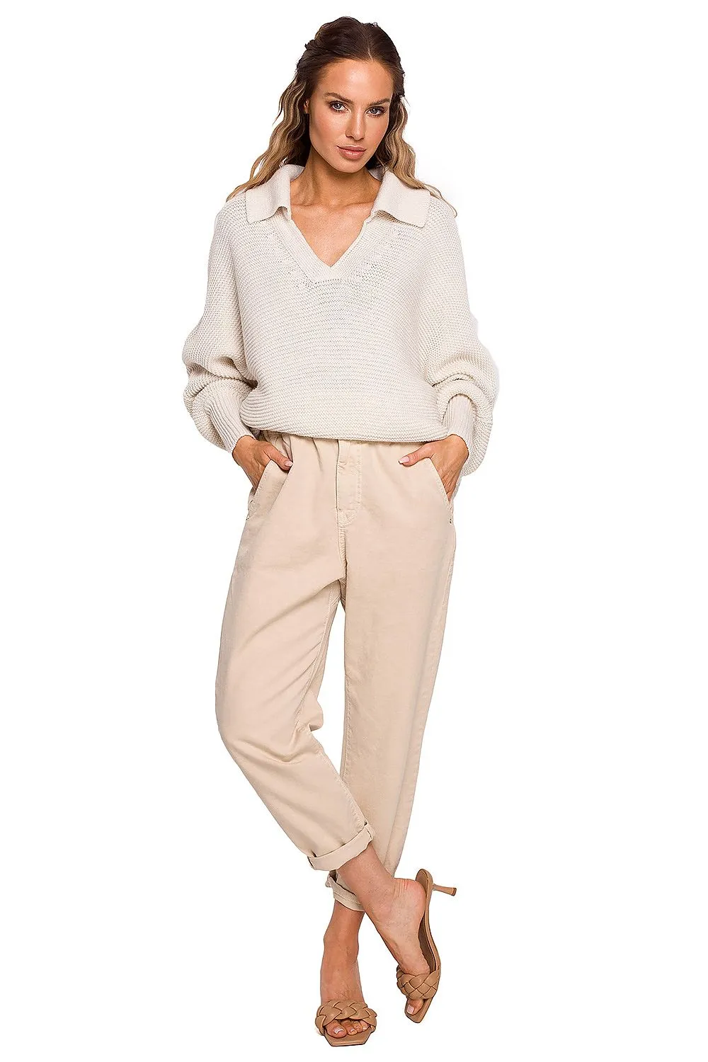 Luxurious Wide-Sleeve Minimalist Sweater
