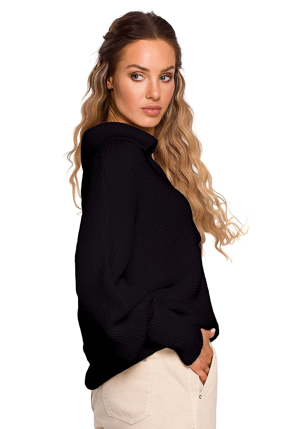 Luxurious Wide-Sleeve Minimalist Sweater